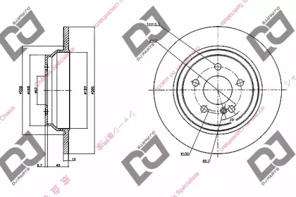 Тормозной диск DJ PARTS BD1150